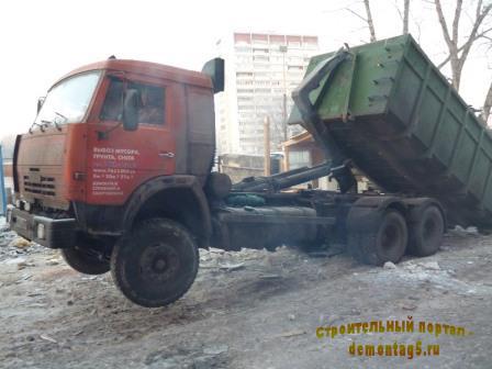 Вывоз мусора в условиях реконструкции (Фото часть 1)